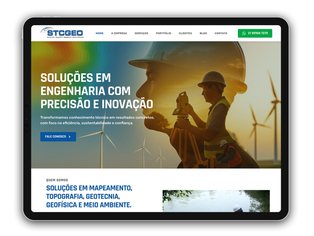 exemplo de site wordpress criado por web designer